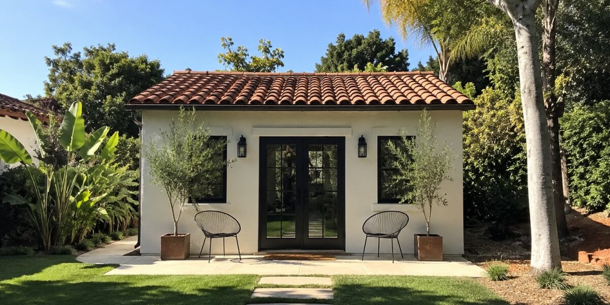 Detached ADU backyard cottage on a Santa Barbara residential property