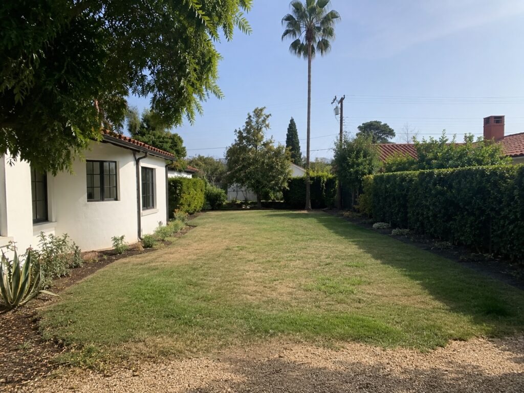 Santa Barbara residential backyard with space available for ADU construction