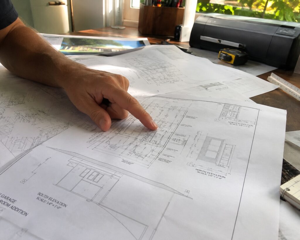 Architectural drawings prepared for the permitting process in Santa Barbara