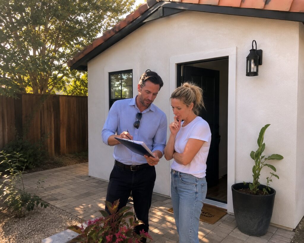Site visit as part of a feasibility study Santa Barbara property review